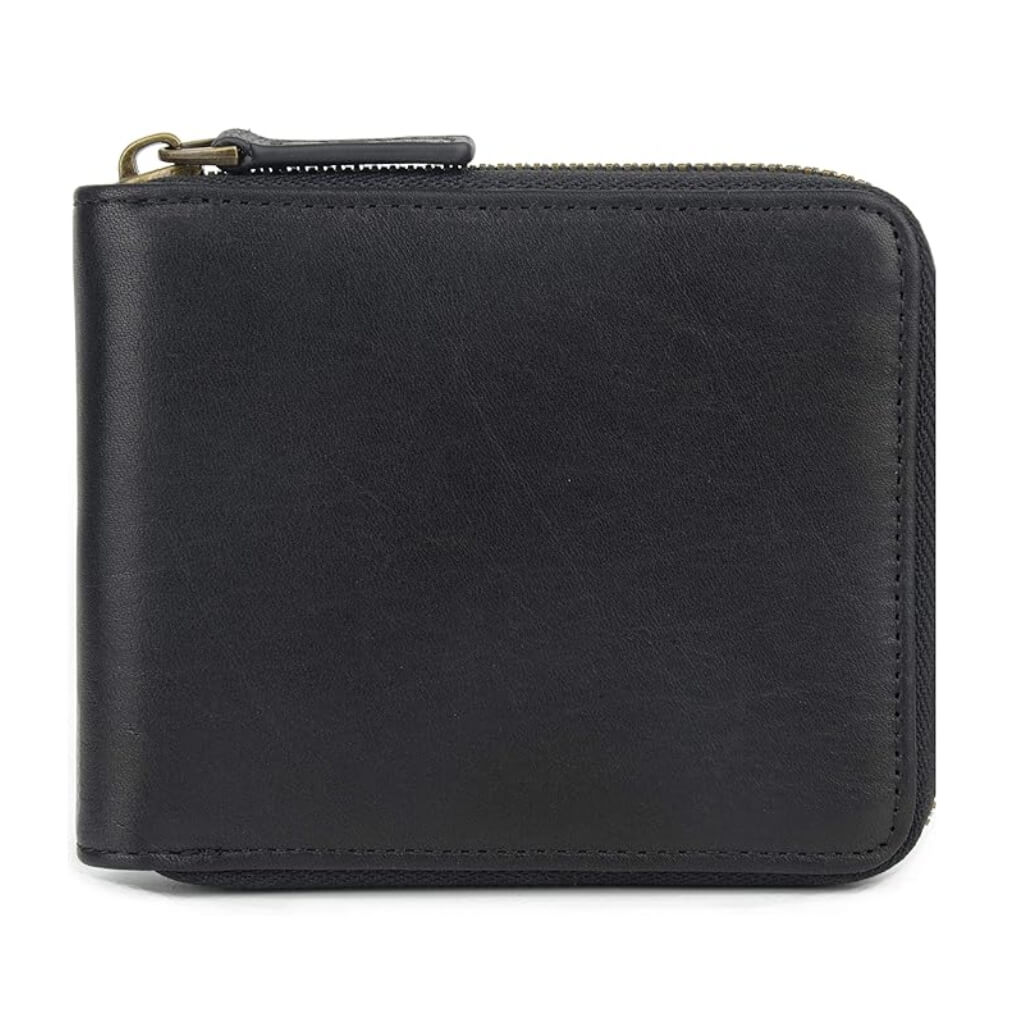 Bluekey Genuine Leather Zipper Wallet
