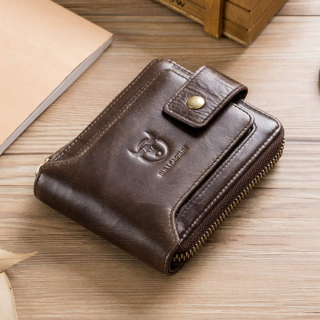  BULLCAPTAIN Genuine Leather Wallet for Men