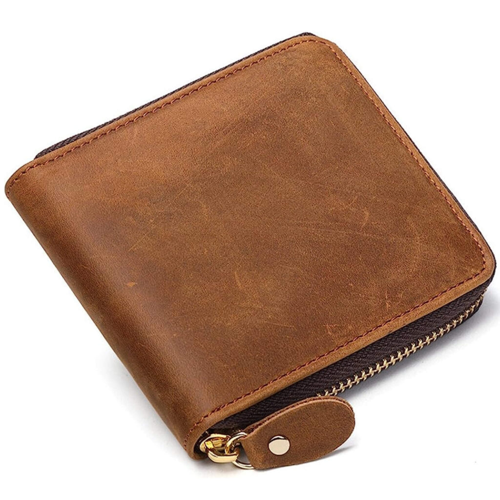 front pocket wallet with zipper