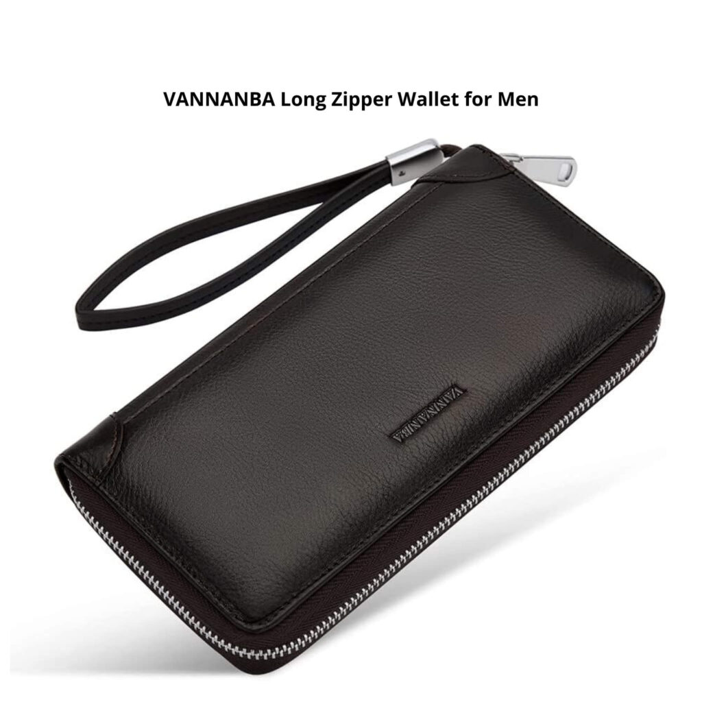 zip leather wallet, mens