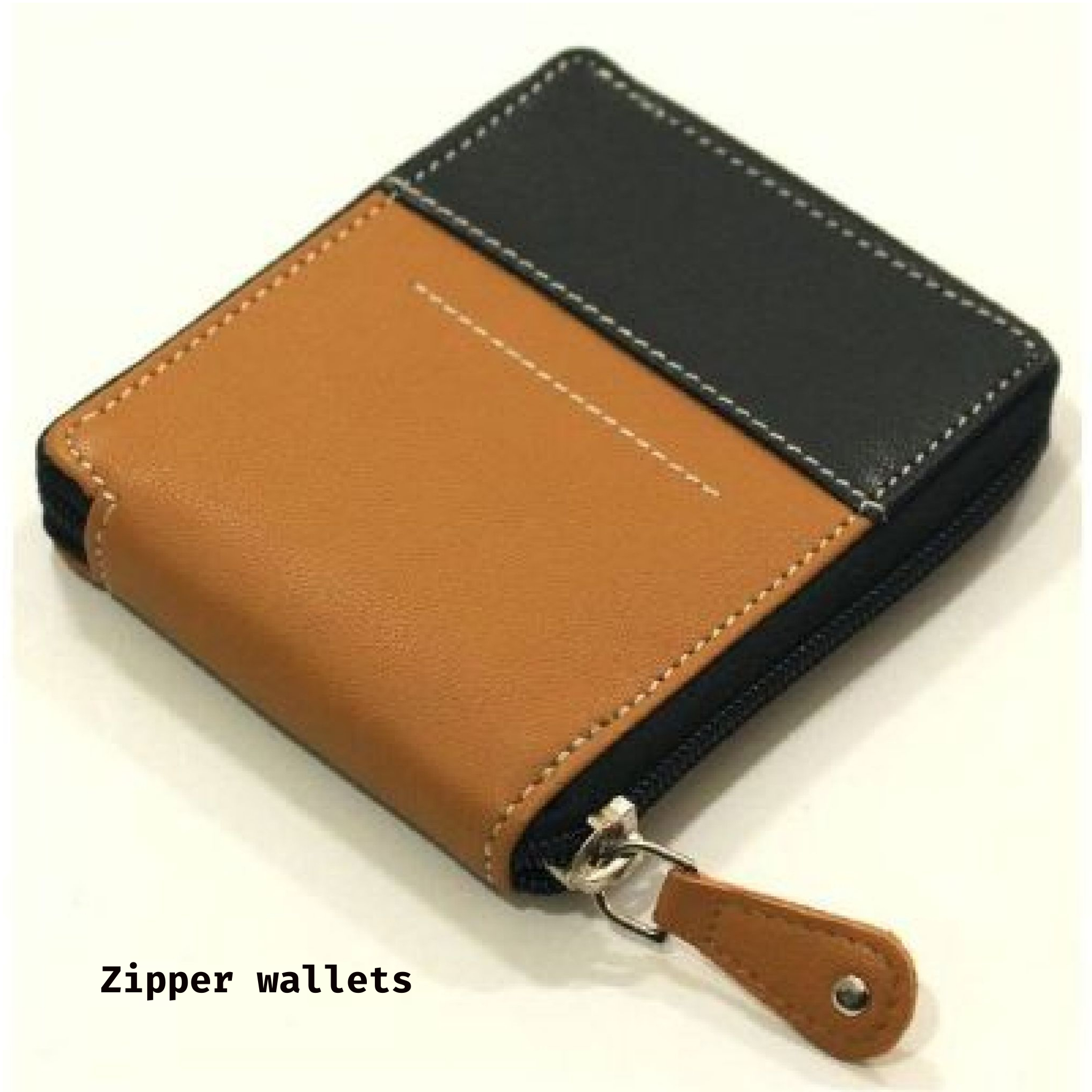 zip leather wallet mens