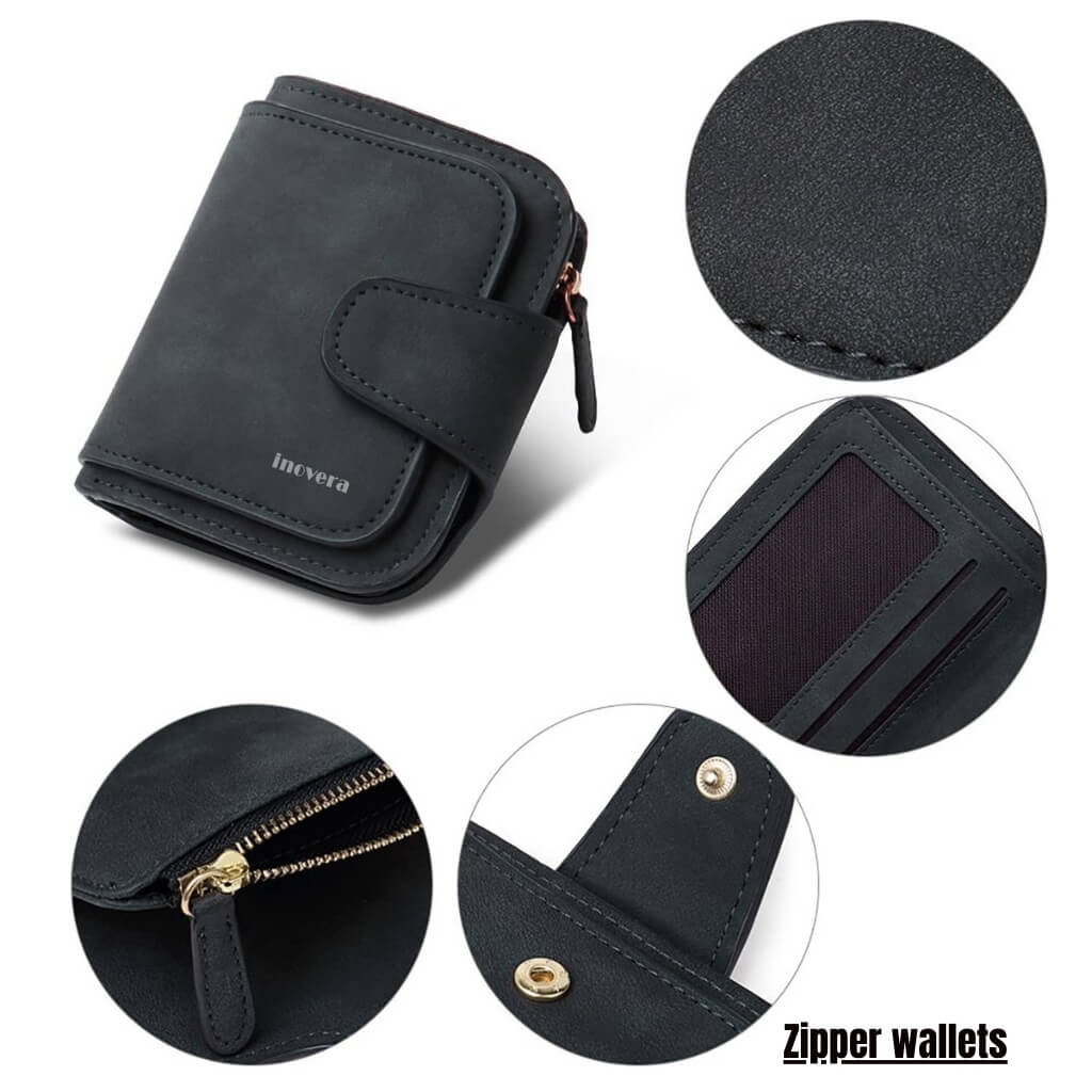 mens wallet with zipper inside