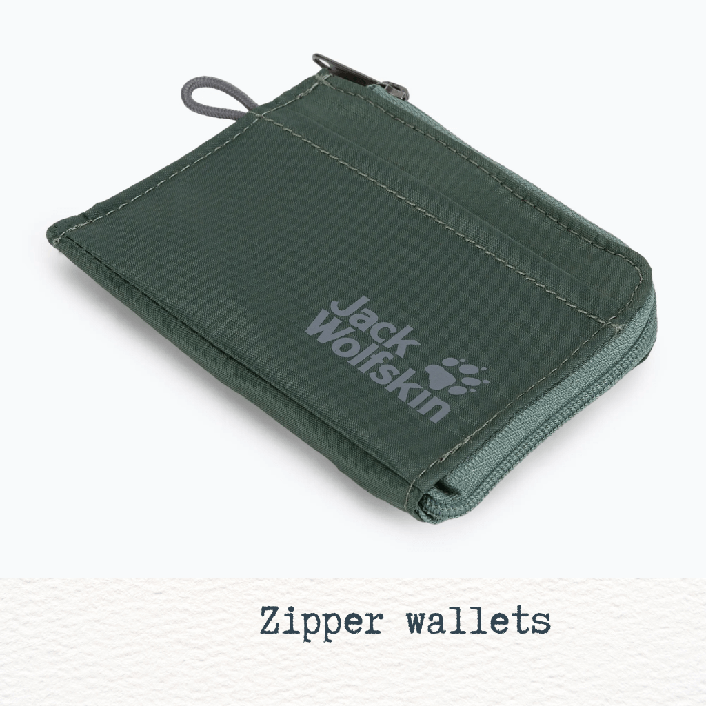 zipper bifold wallet