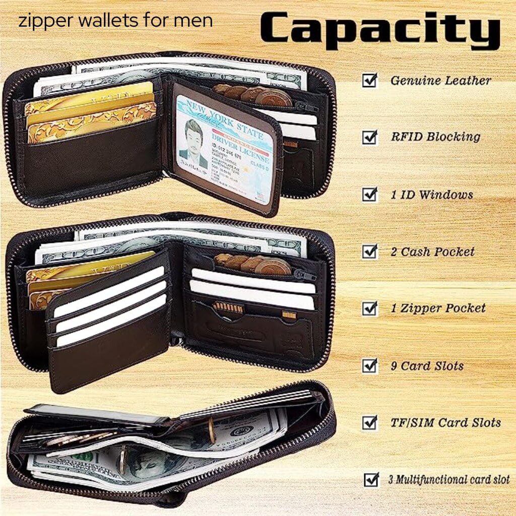 best men's zipper wallet