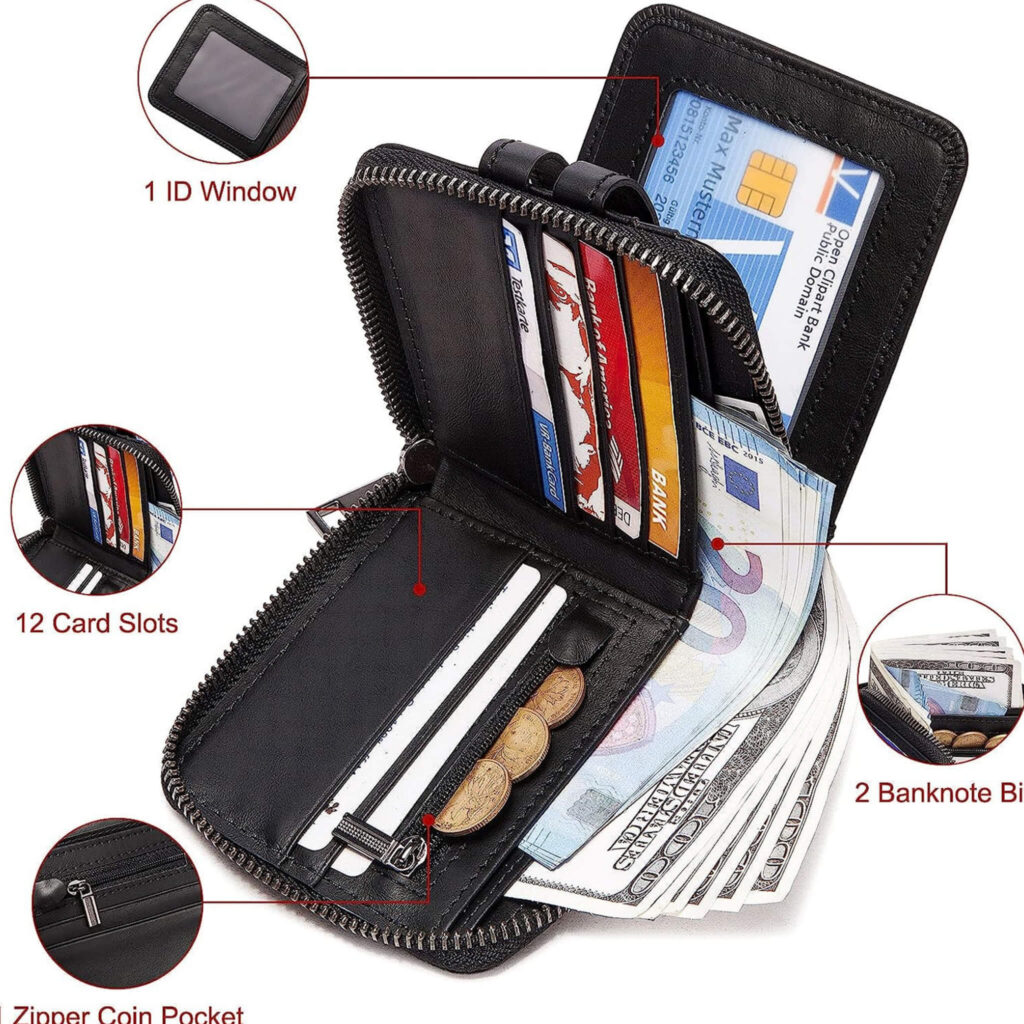zipper wallet for women