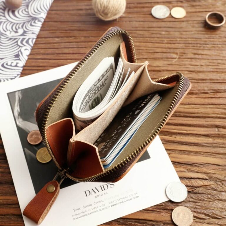 zip wallet mens leather